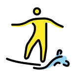 Person Surfing SVG Icon